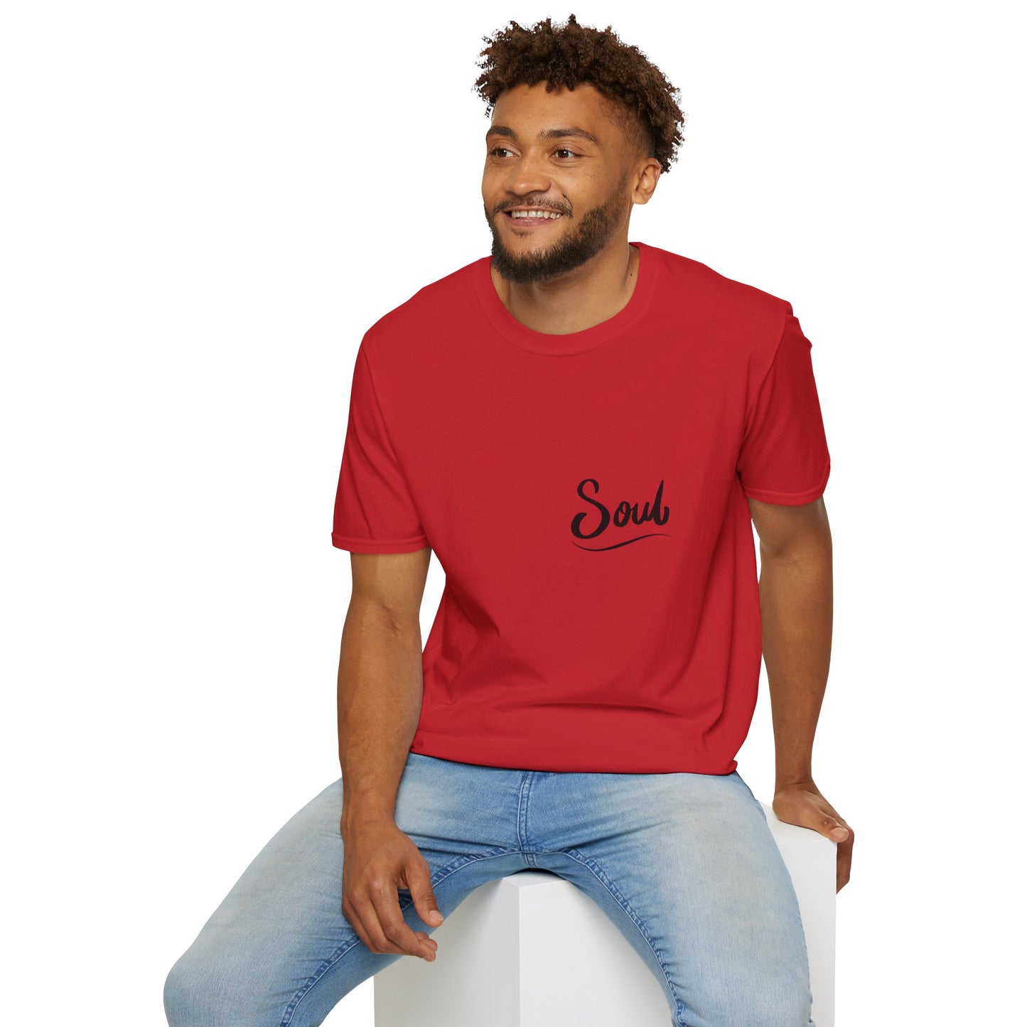 Soul Script T-Shirt — Minimal Inspirational Pocket Tee