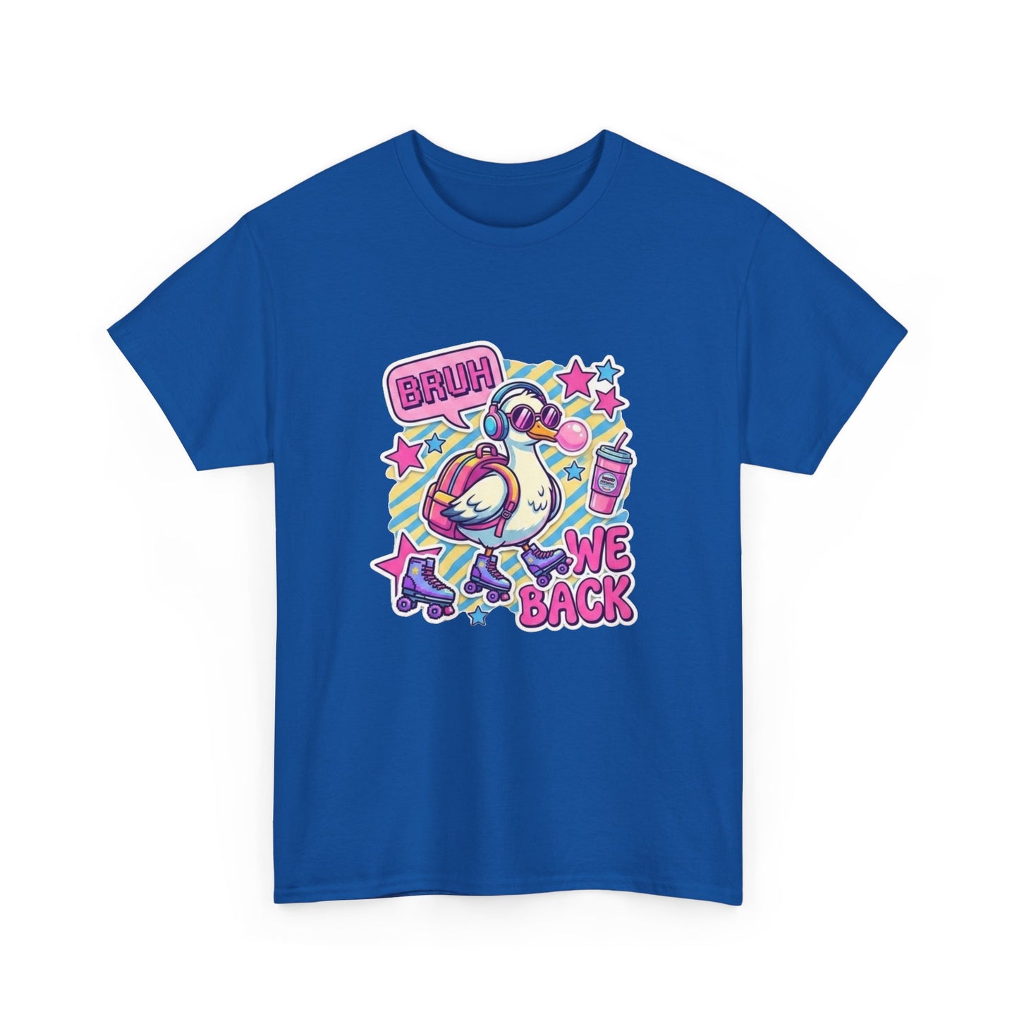 T-Shirt — Cute 'Bruh We Back' Cartoon Parrot Graphic Tee