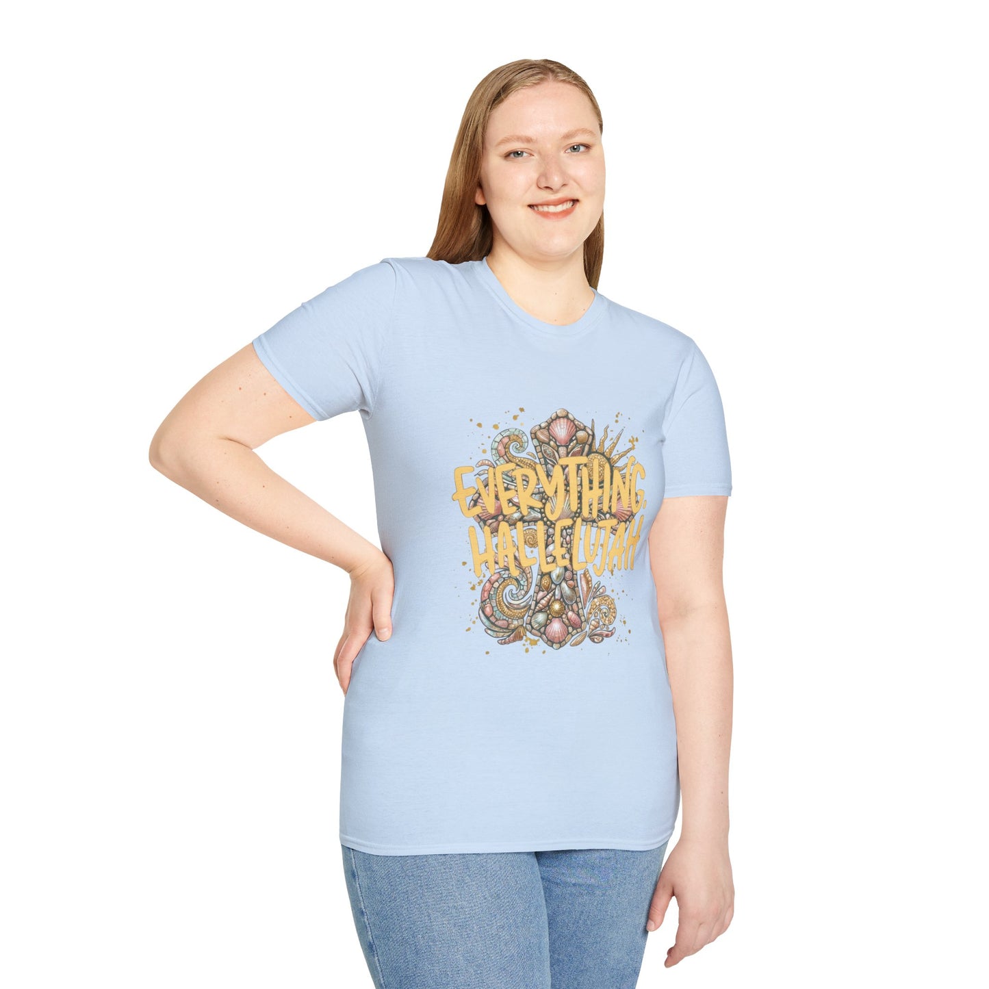 Everything Hallelujah T-Shirt — Floral Gospel Faith Tee